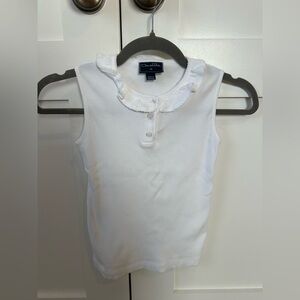 Oscar de la Renta Kids White Sleeveless Tank